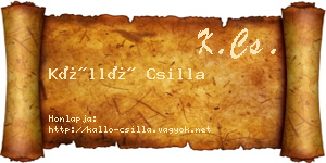 Kálló Csilla névjegykártya